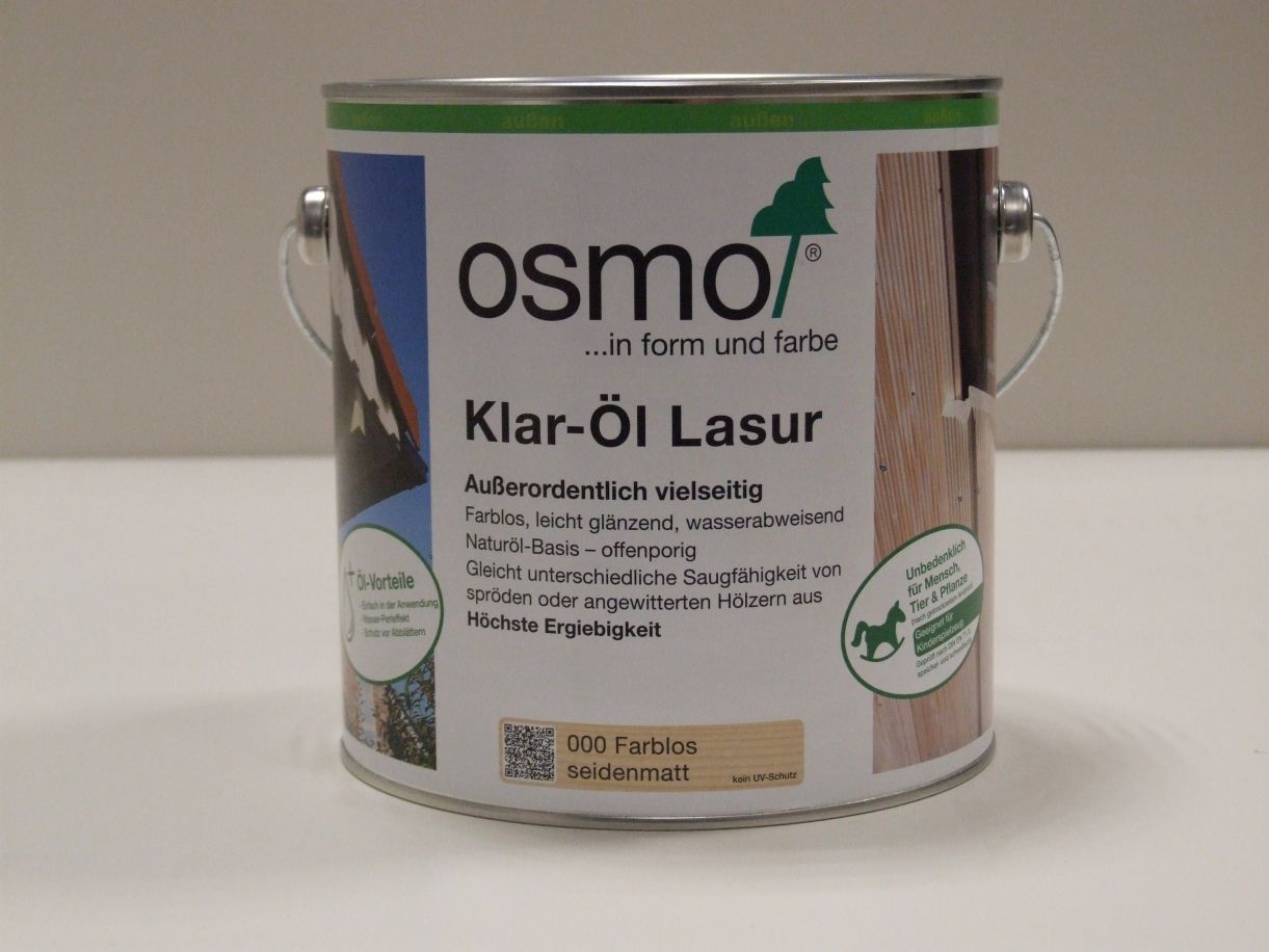 OSMO Klar-Öl-Lasur farblos 000

2,5 l, 11600002

