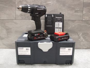 Panasonic Bohrschrauber EY74A3PN2G, 

14,4/18 V, 2 Akkus 18 V 3,0 Ah, 

Ladegerät EY0L82B, Systainer, 

mit Gewindeschneidmodus, Seitenhandgriff

Abverkauf/Sonderpreis

