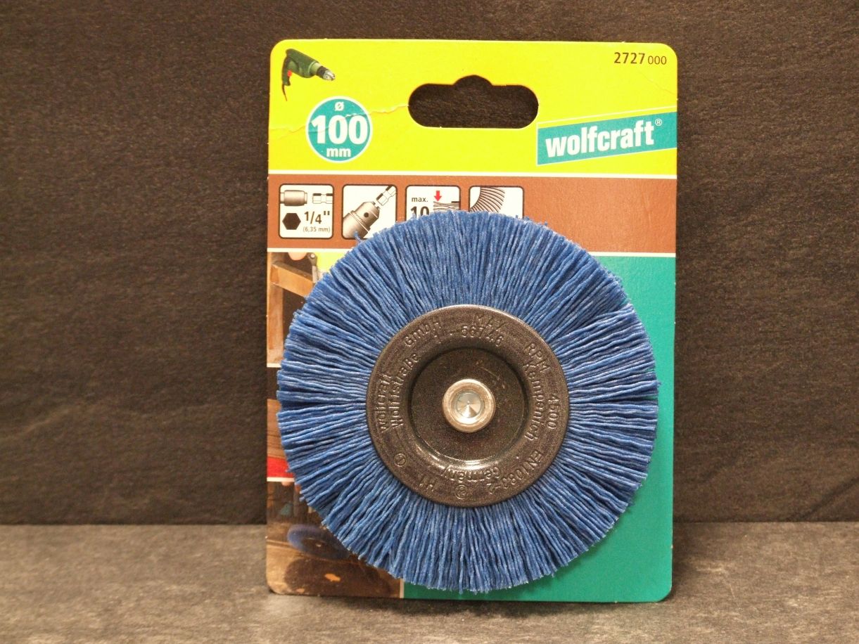 wolfcraft Scheibenbürste Nylon 

35x110x150 mm, fein, 2727000

