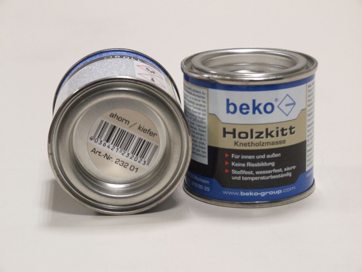 BEKO Holzkitt Knetholzmasse 

Ahorn/Kiefer, 110 gr. 232 01

