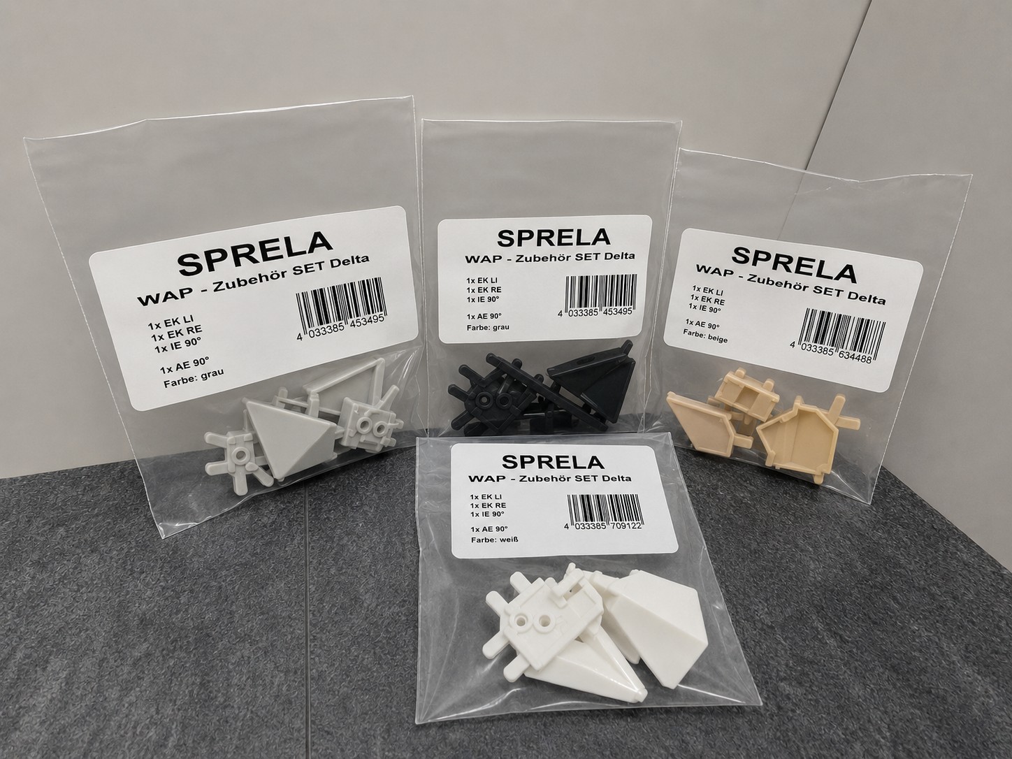 Zubehör Set für Deltaprofil beige

