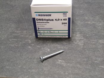 DNS plus Spanplattenschraube, 4x40 mm, VG, TX20, blau passiviert, 200 St./GP, 524780

