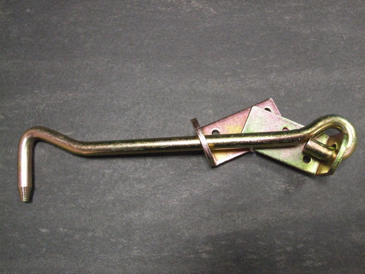 Sturmhaken 280x12 mm, mit Gegenplatte,

gelb verzinkt, 209216

