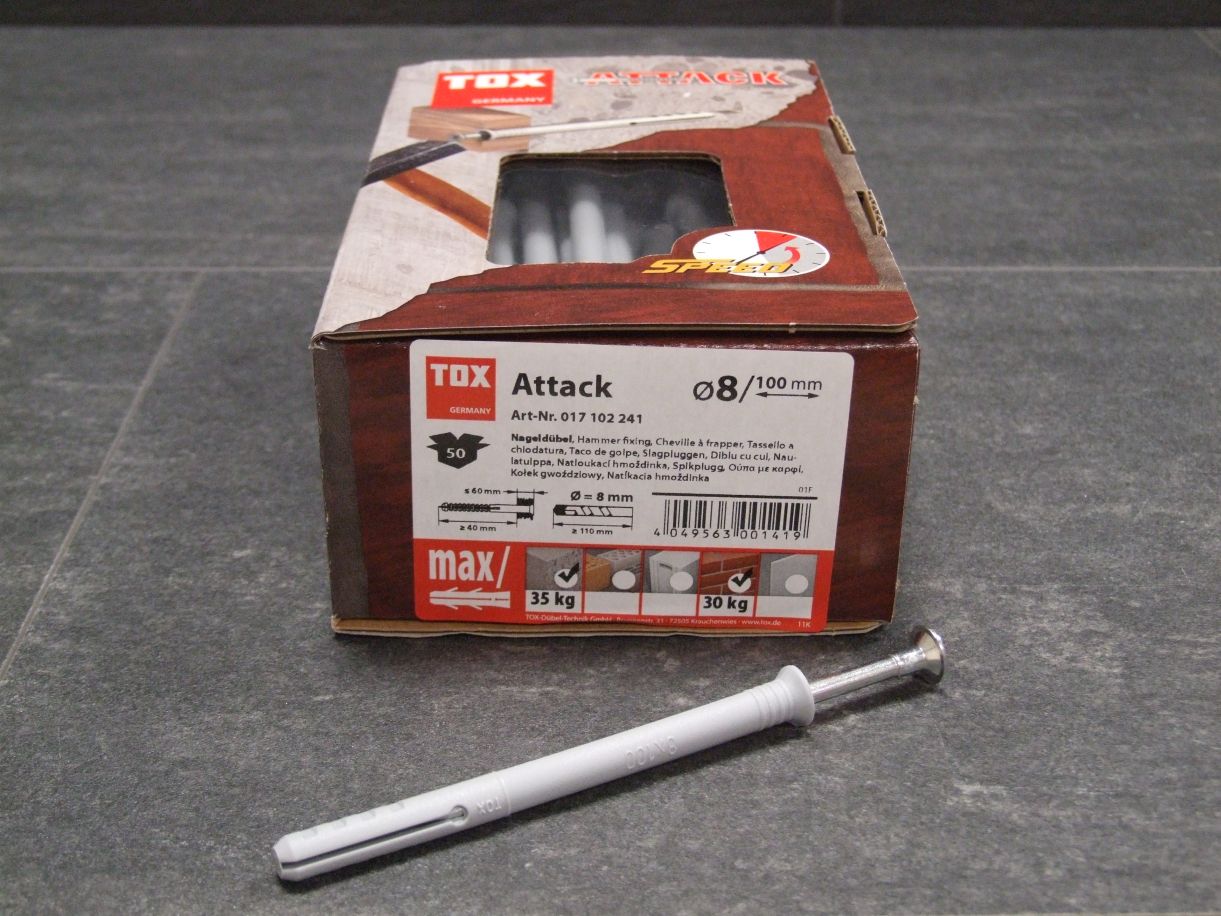 TOX Nageldübel Attack 8x100 mm, 

50 St., 017 102 241

