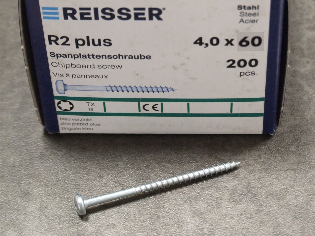 Pan-Head Spanplattenschraube RN 9254,

4x60 mm, TG, blau verzinkt, 02254/5


