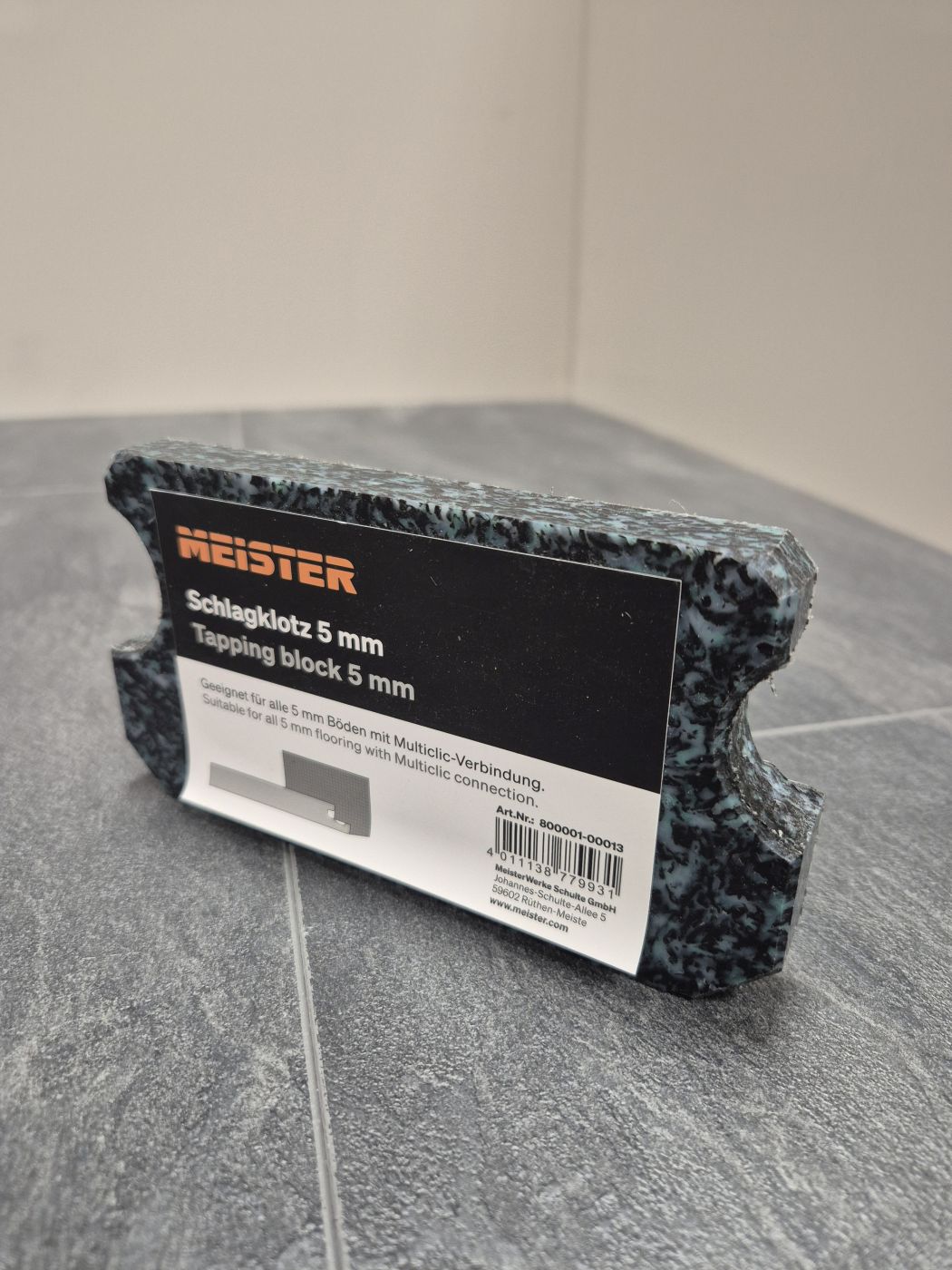 Schlagklotz 5 mm für 5 mm-Böden mit 

Multiclic-Verbindung - Art. 906079000

