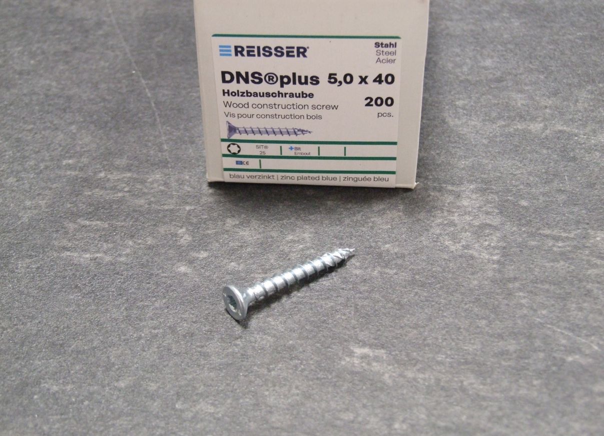 DNS plus Spanplattenschraube 5x40 mm, VG

TX20, blau passiviert, 200 St./Kleinpaket, 524919 

