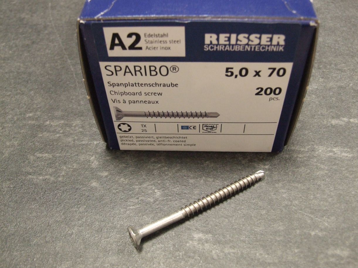 SPARIBO Bohrschraube 5x70 mm, 

TZD, Edelstahl A2, 39257/0



