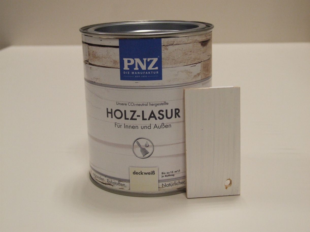 PNZ Holz-Lasur deckweiß 0,75 l; 10067

