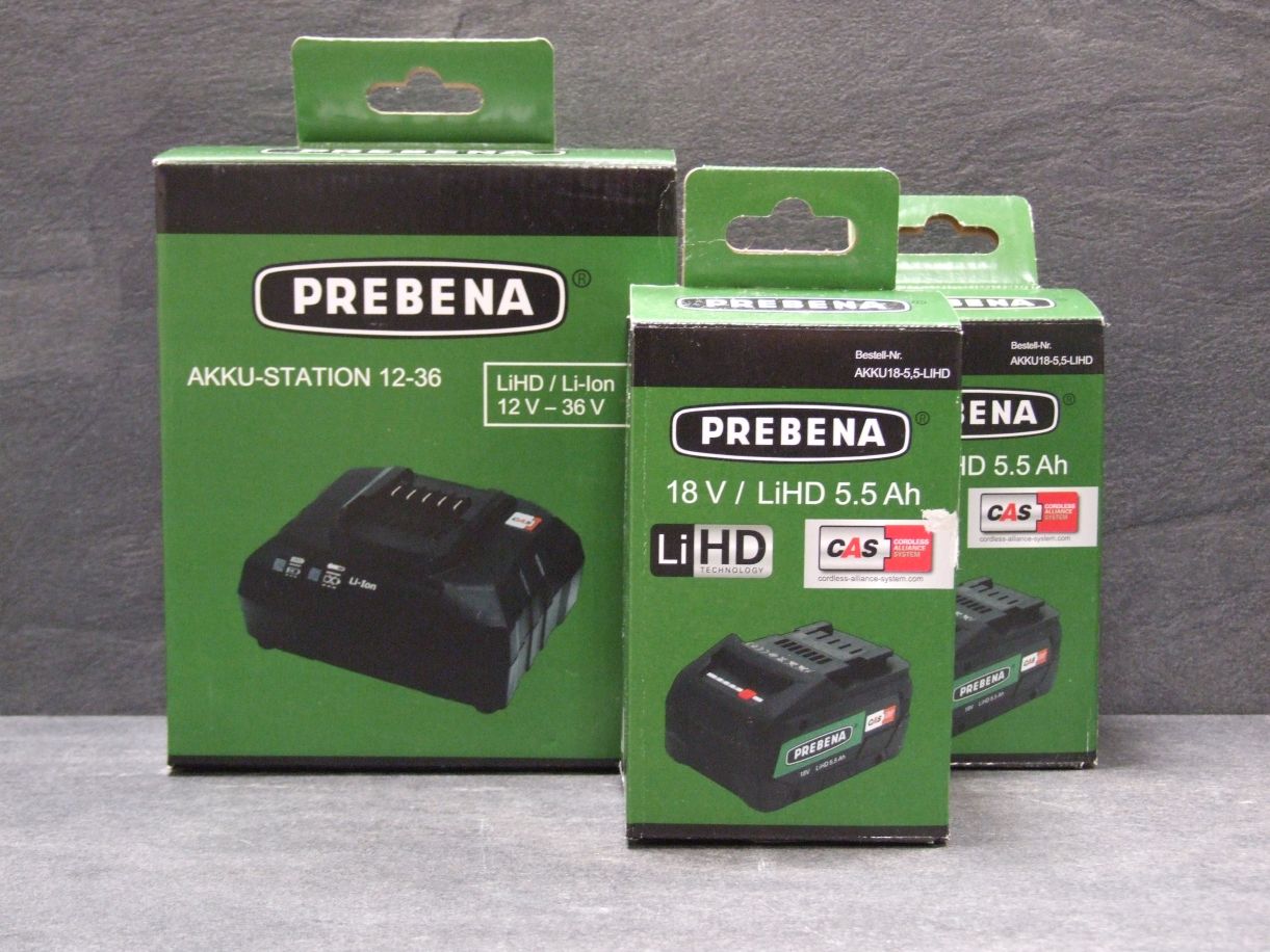 PREBENA Akku-Set-5,5-LIHD, 

bestehend aus 2 Akku 5,5 Ah und Ladegerät

