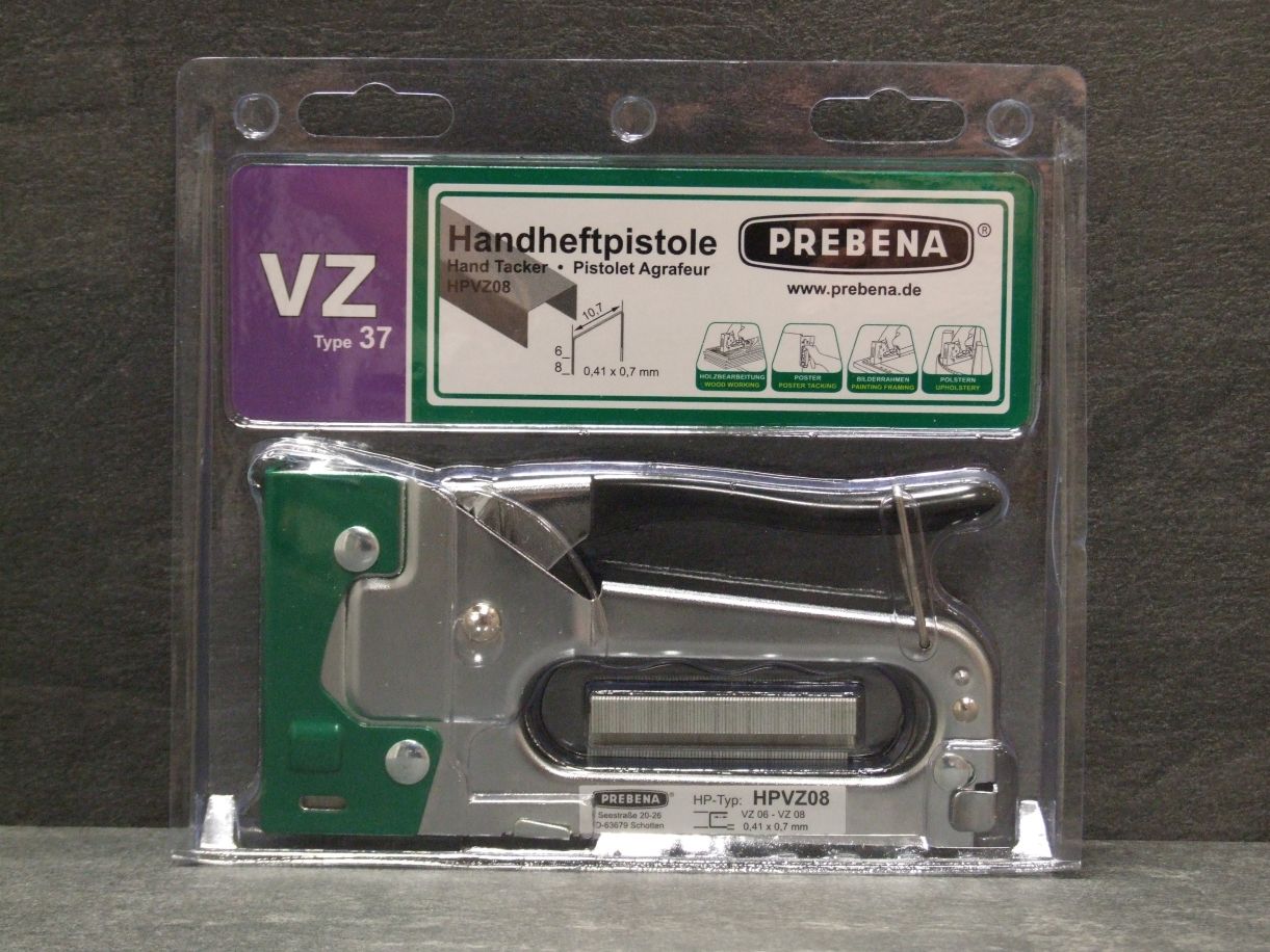 PREBENA Handheftpistole HPVZ08, 

für Klammern Typ VZ für 6 bis 8 mm

