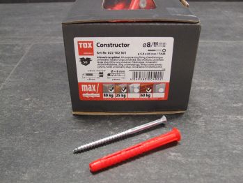 Allzweck-Rahmendübel Constructor 8x80 mm, 

50 St./VE, 022102301

