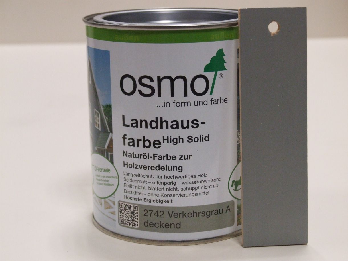 OSMO Landhausfarbe verkehrsgrau 2742, 

0,75 l; 11400149

