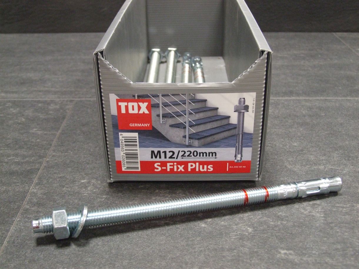 TOX Bolzenanker S-FIX Plus, 

M12x220/128+143 KT, 04210140

