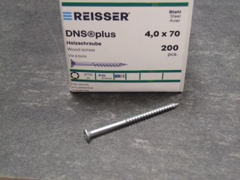 DNS plus Spanplattenschraube 4x70 mm, TG, 

TX20, blau passiviert, 200 St./Großpak., 456098 

