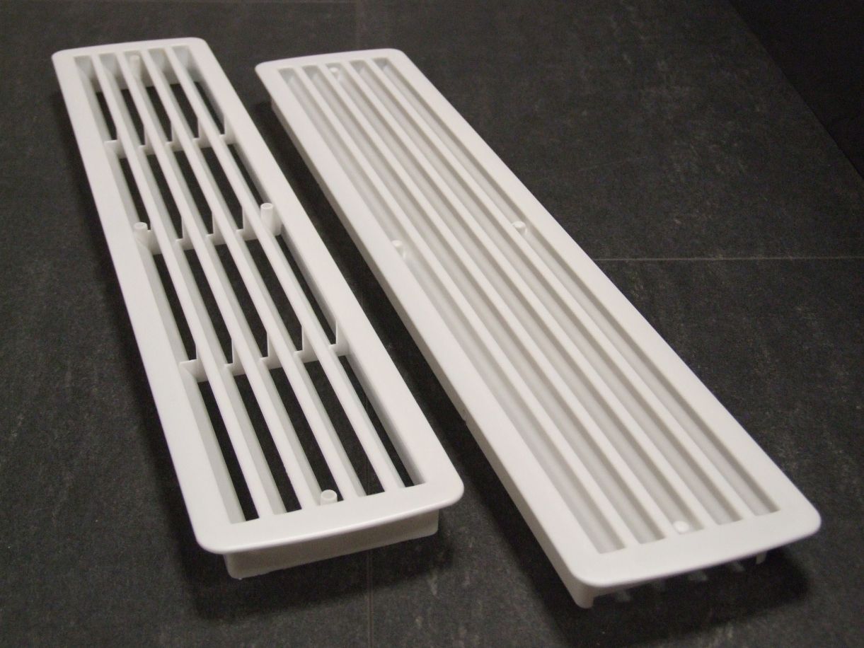 Entlüftungsgitter 2-teilig, 457x92 mm, 

Kunststoff, weiss, 959.10.001

