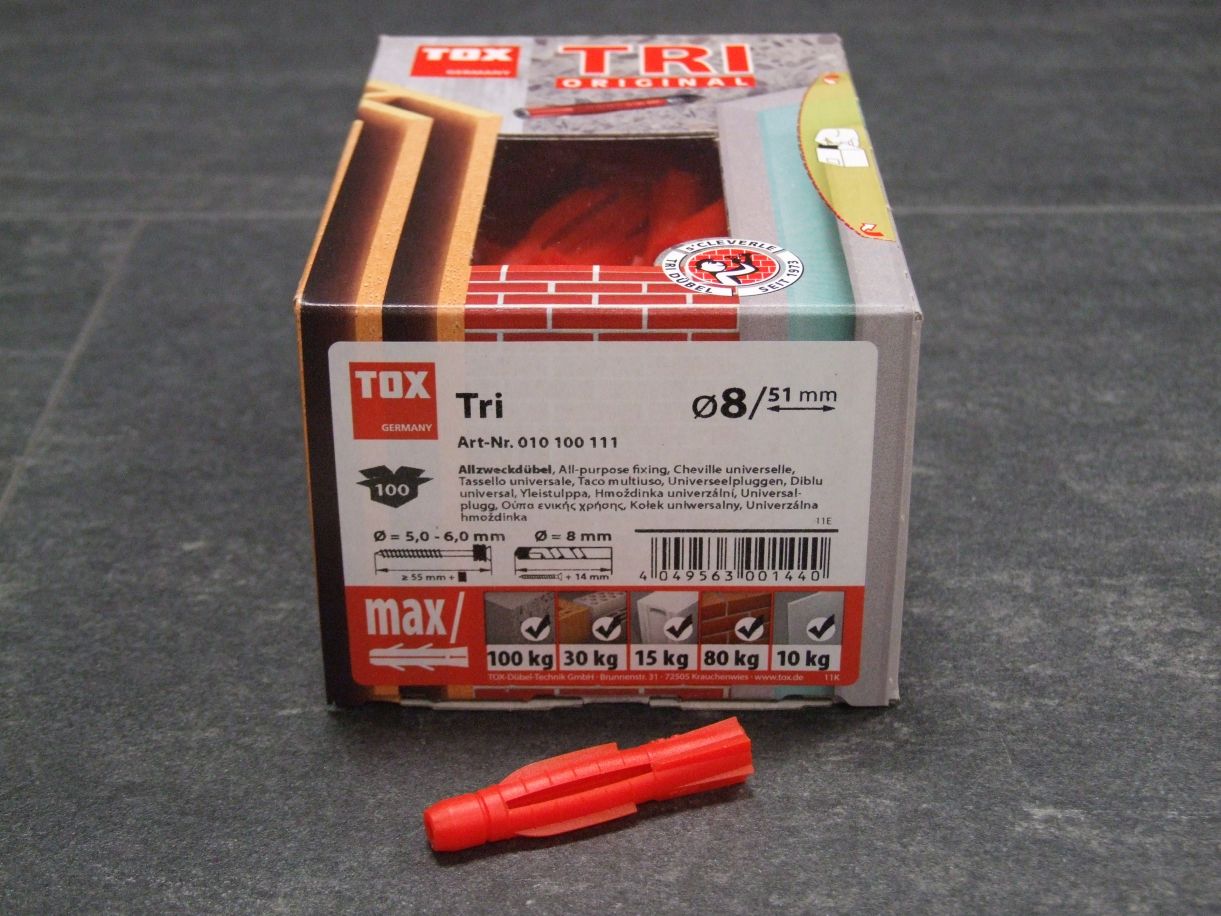 TOX Allzweckdübel TRI 8/51 mm, 

100 St.; 010100111

