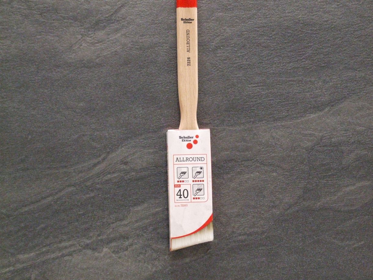 ALLROUND Fensterpinsel, Breite 40 mm, 

synthetische Borstenmischung, rostfreie Edelstahl-

zwinge, unbehandelter Holzstiel, 72263

