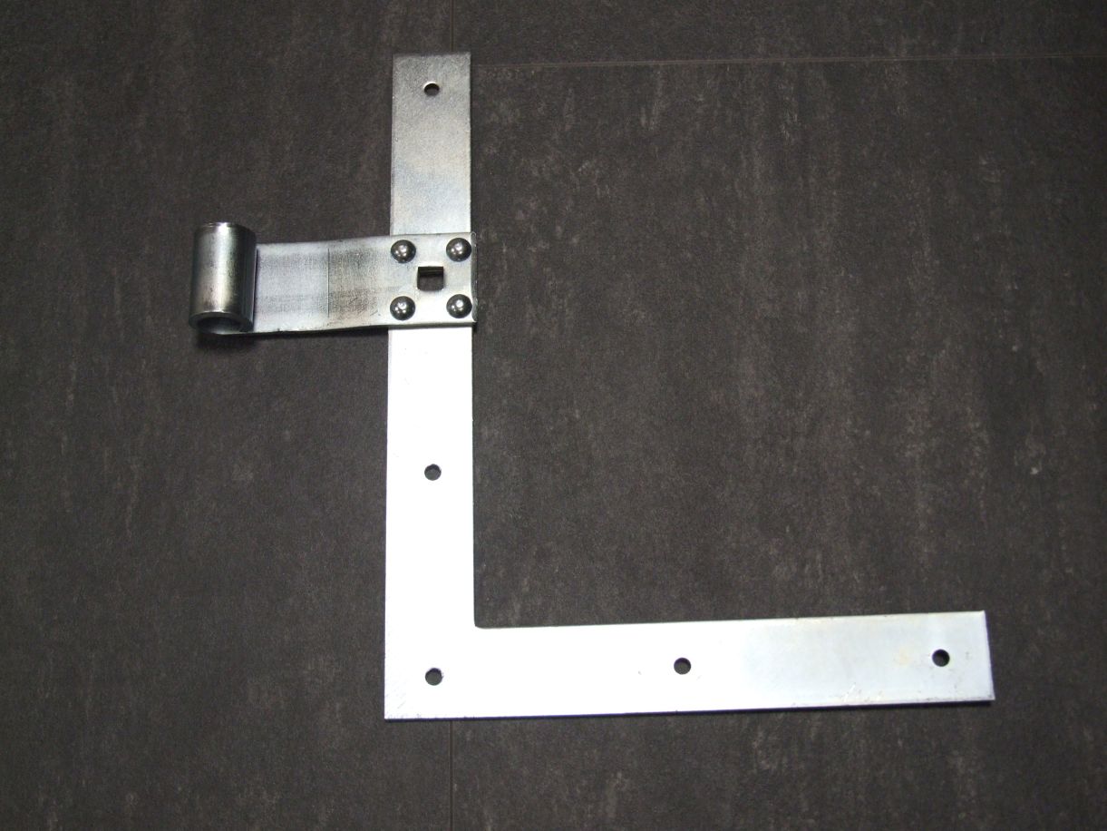 Fensterladen-Winkelband 250x200 mm, 

Dorn 13 mm, unten, hellverzinkt 313319

