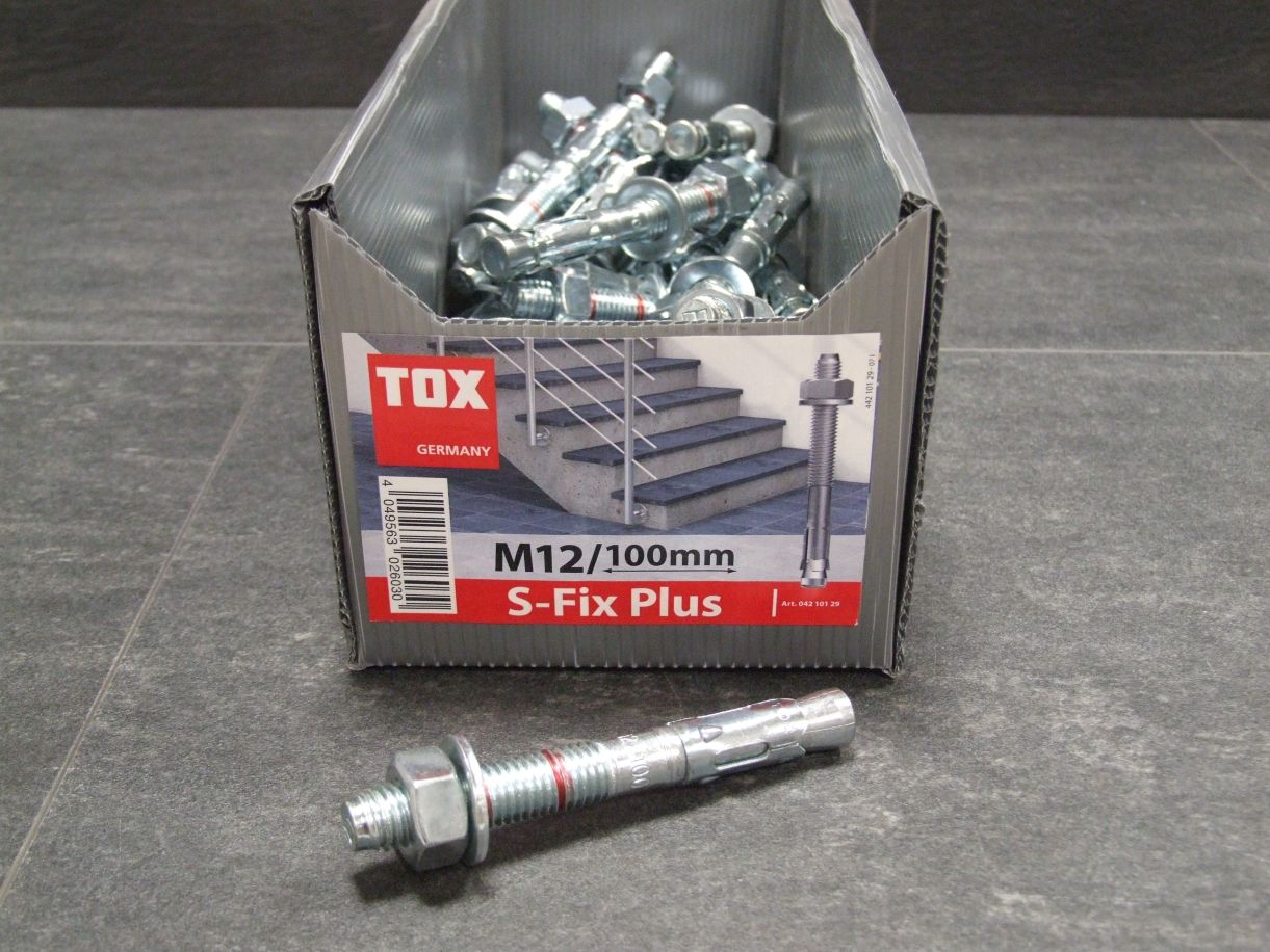 TOX Bolzenanker S-FIX Plus, 

M12x100/8+23 KT, 04210129


