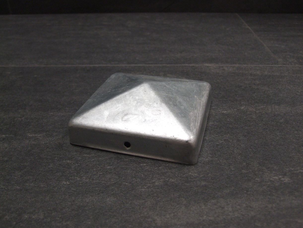 Pfostenabdeckkappe Trapez 100x100 mm feuerverzinkt, 216689


