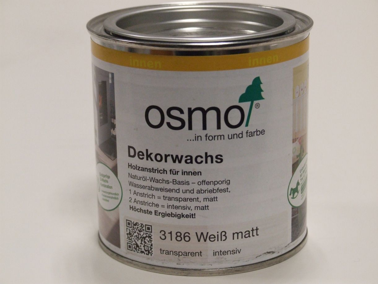 OSMO Dekorwachs weiß matt 3186, 

0,375 l; 10100394

