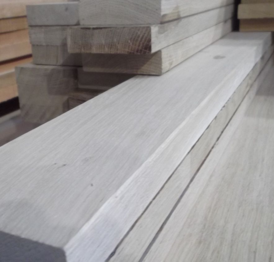 Fensterkantel 3fach vl. Weiß-Eiche 72x86mm, 

DKD, Länge: 2,40m

