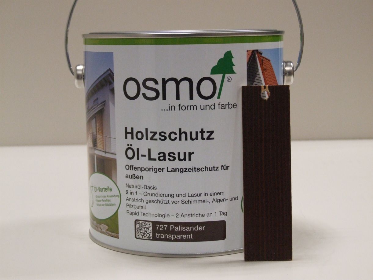 OSMO Holzschutz-Öl-Lasur Palisander 727, 

2,5 l; 12100036

