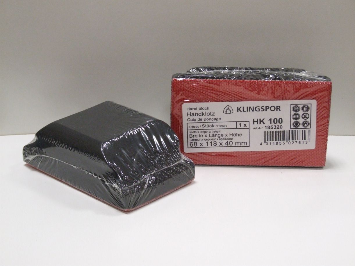 Handschleifklotz HK 100 kletthaftend;

68x115x40 mm, 185320

