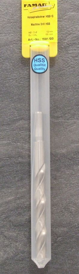 Holzspiralbohrer HSS Classic, 12x96/151 mm; 

1591.120

