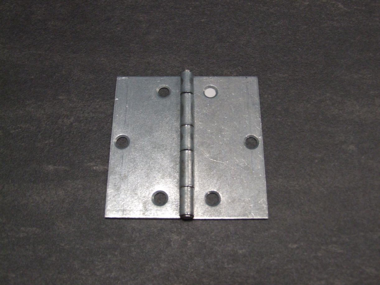 Scharnier 82x82x1 mm, quadratisch, 

gerollt, gelb verzinkt/hellverzinkt, 346010

