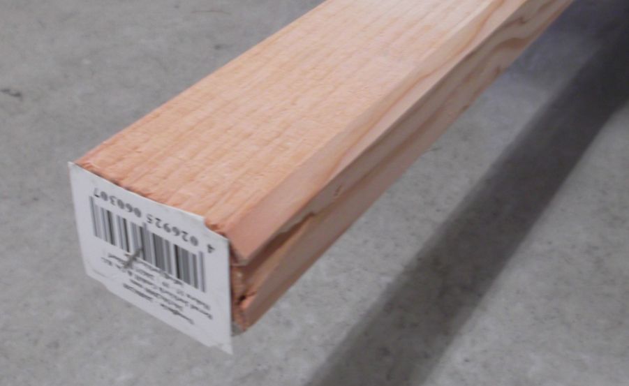 Konstruktionsholz Douglasie, 

gehobelt/gefast, roh 34x54x2000 mm

