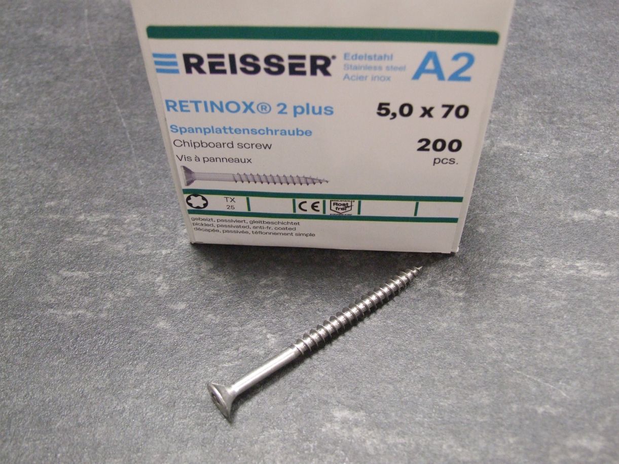 Retinox 2 plus Senkkopfschraube

5x70 mm, TG, Edelstahl, 01957/6

