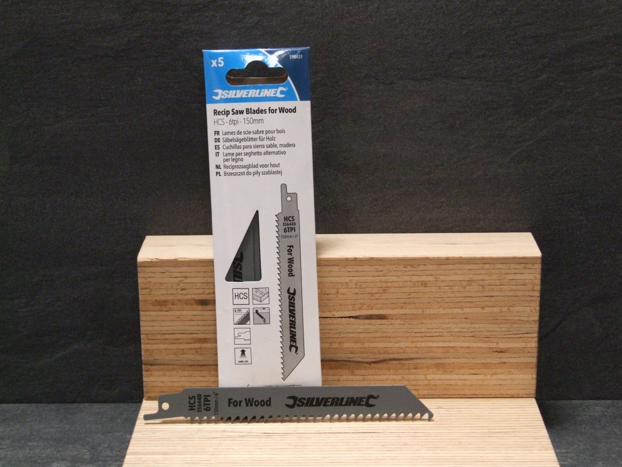 Säbelsägeblätter für Holz, Hartstahl, 

6ZpZ, 150 mm, 598431;  5 St./VE

