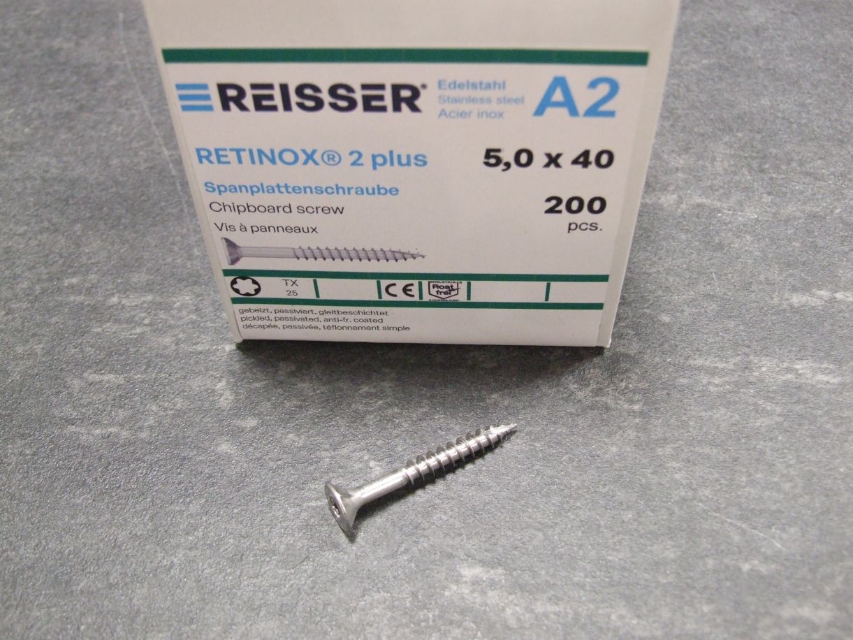 Retinox 2plus Senkkopfschraube 5x40 mm, 

TG, Edelstahl,4005674028851

