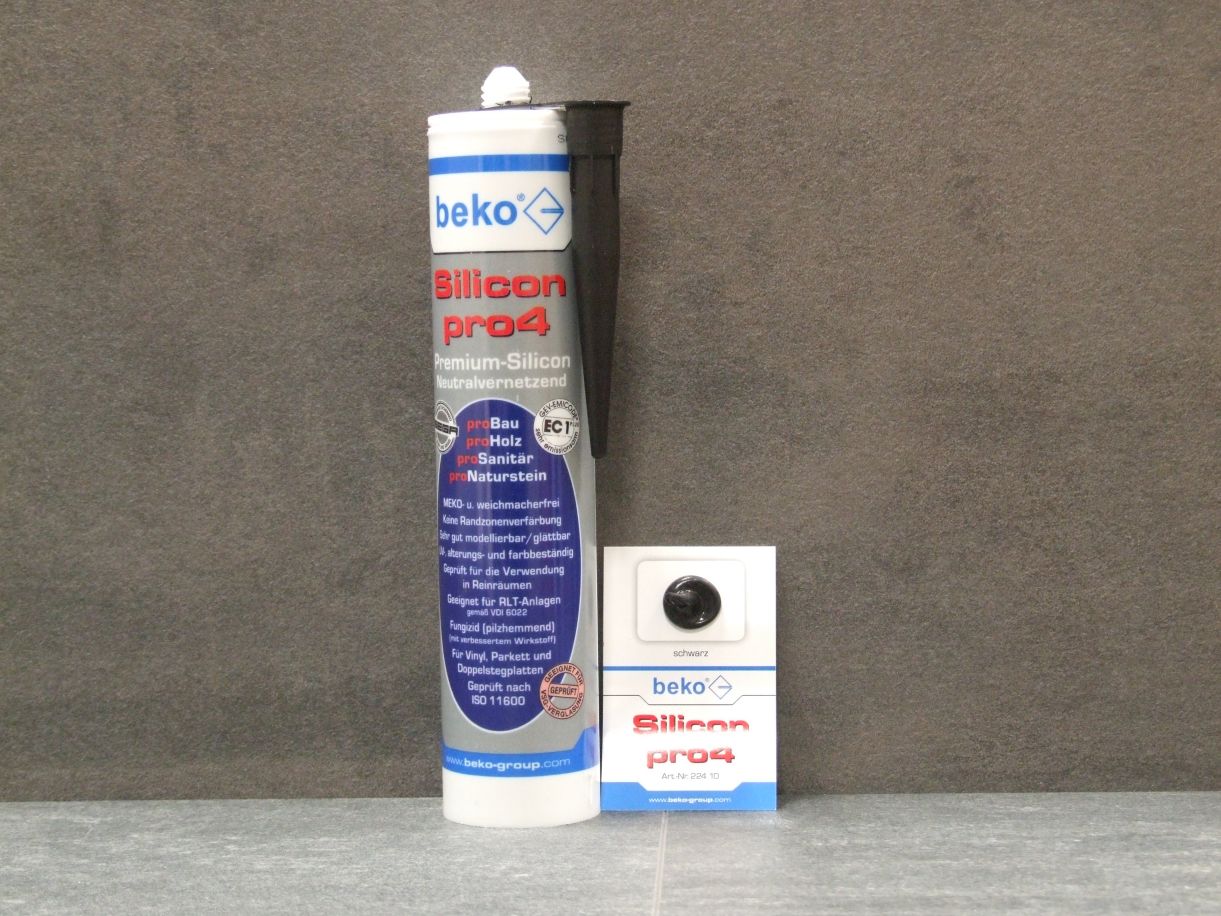 Silicon pro4 Premium neutralvernetzende 

Dichtmasse, Farbe schwarz, 310 ml, 224 10

