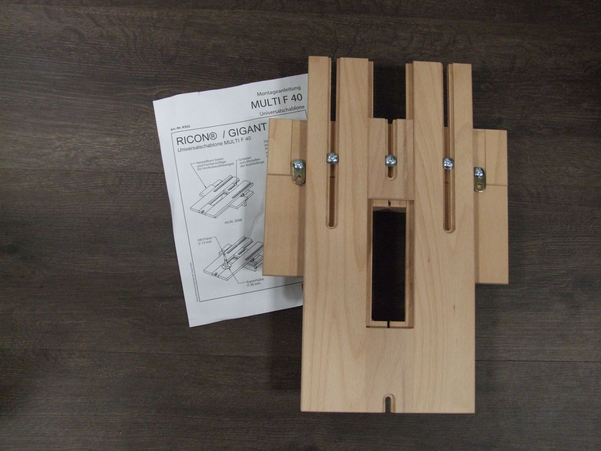 KNAPP Frässchablone MULTI F40 

für alle RICON® Größen, K502

Abverkauf / Sonderpreis

