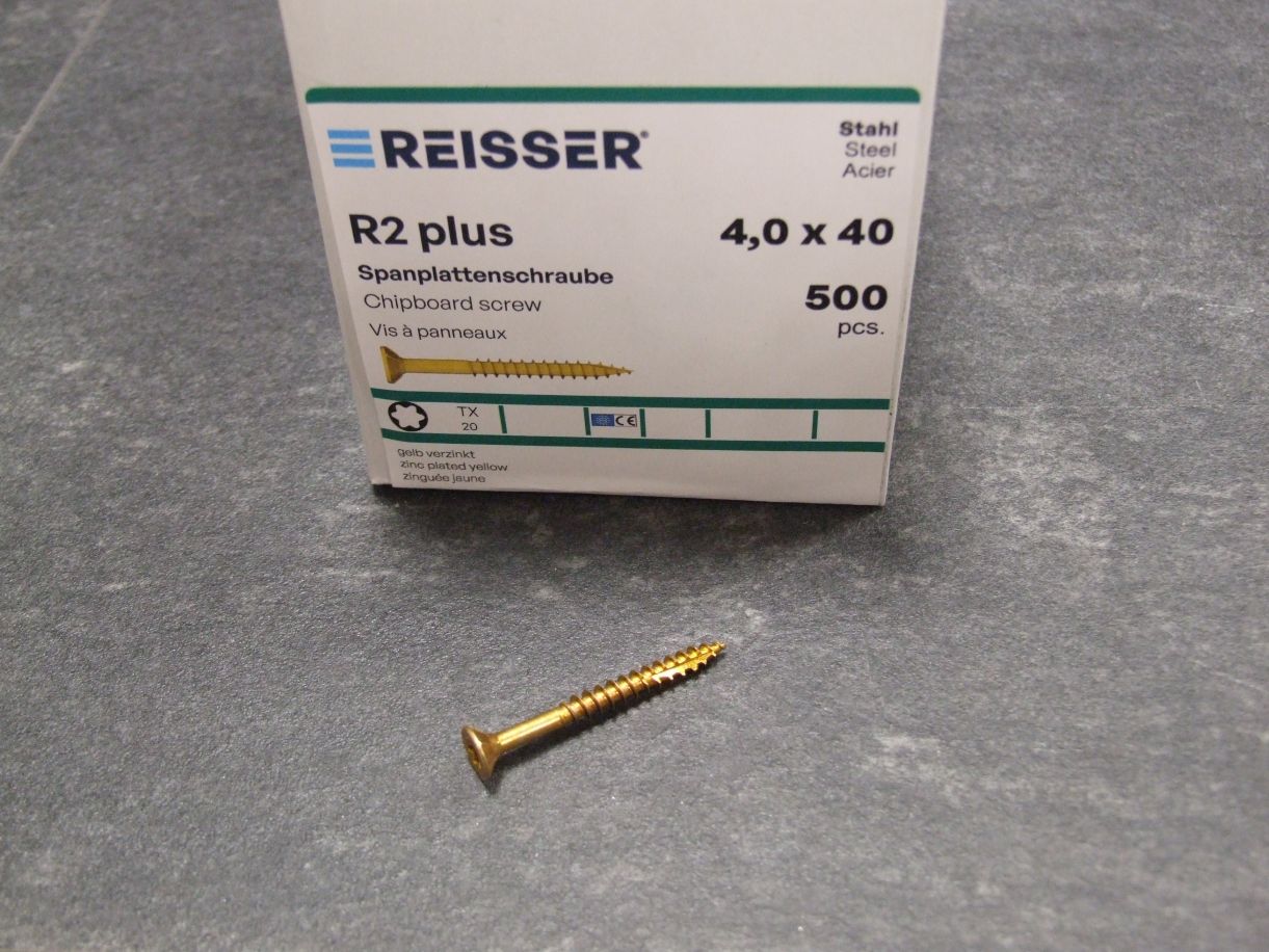 R2 Plus Senkkopfschraube 4x40 mm, TG

Torx, gelbverz., VE=500 St., 4005674345460

