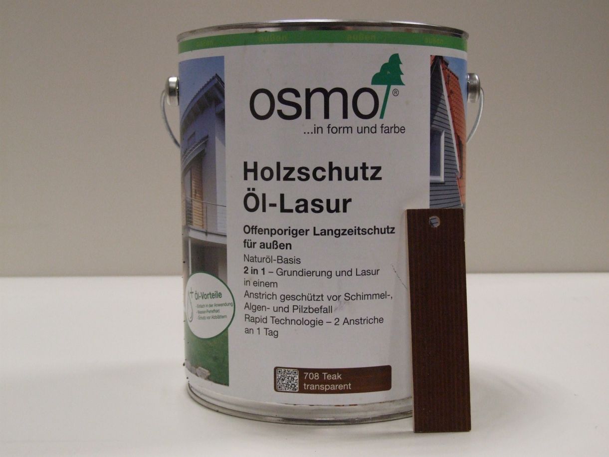 OSMO Holzschutz-ÖL-Lasur Teak 708, 

5 l; 12100069

