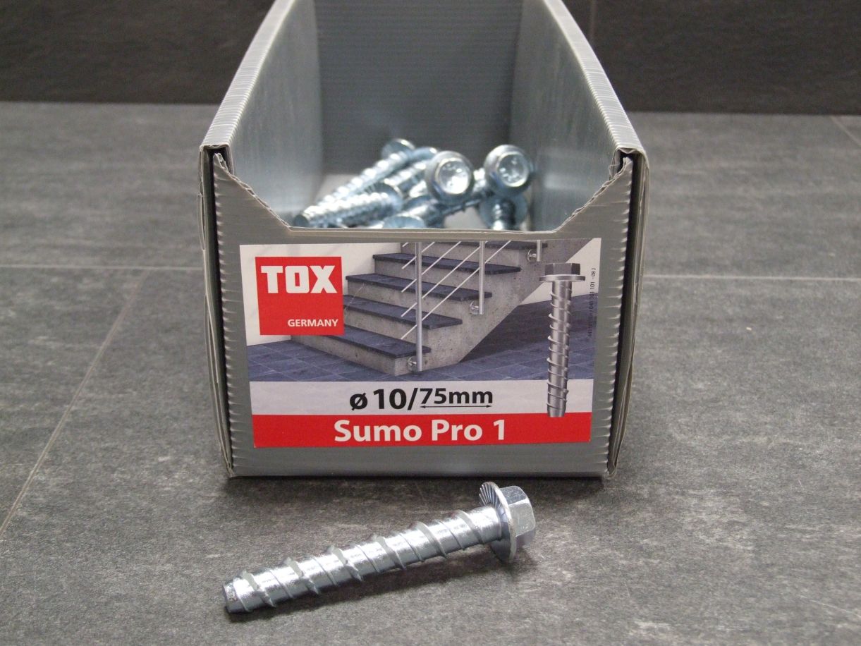 Betonschraube Sumo Pro 1 KB 10x75 mm, 

Stahl, ETA-16/0259, 041101101

