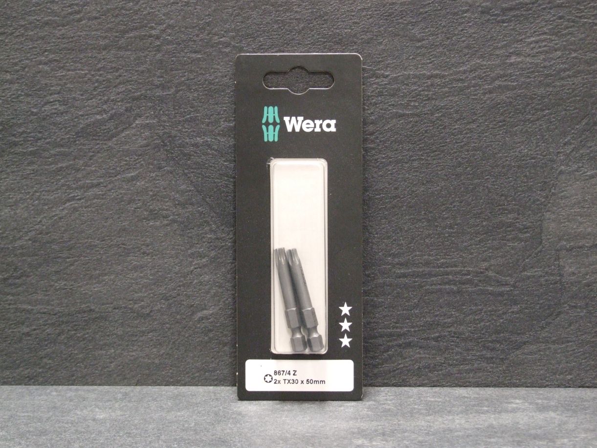 WERA Bit 867/4 Z, Torx 30; L=50 mm, 

SB-verpackt 2 St., 073724

