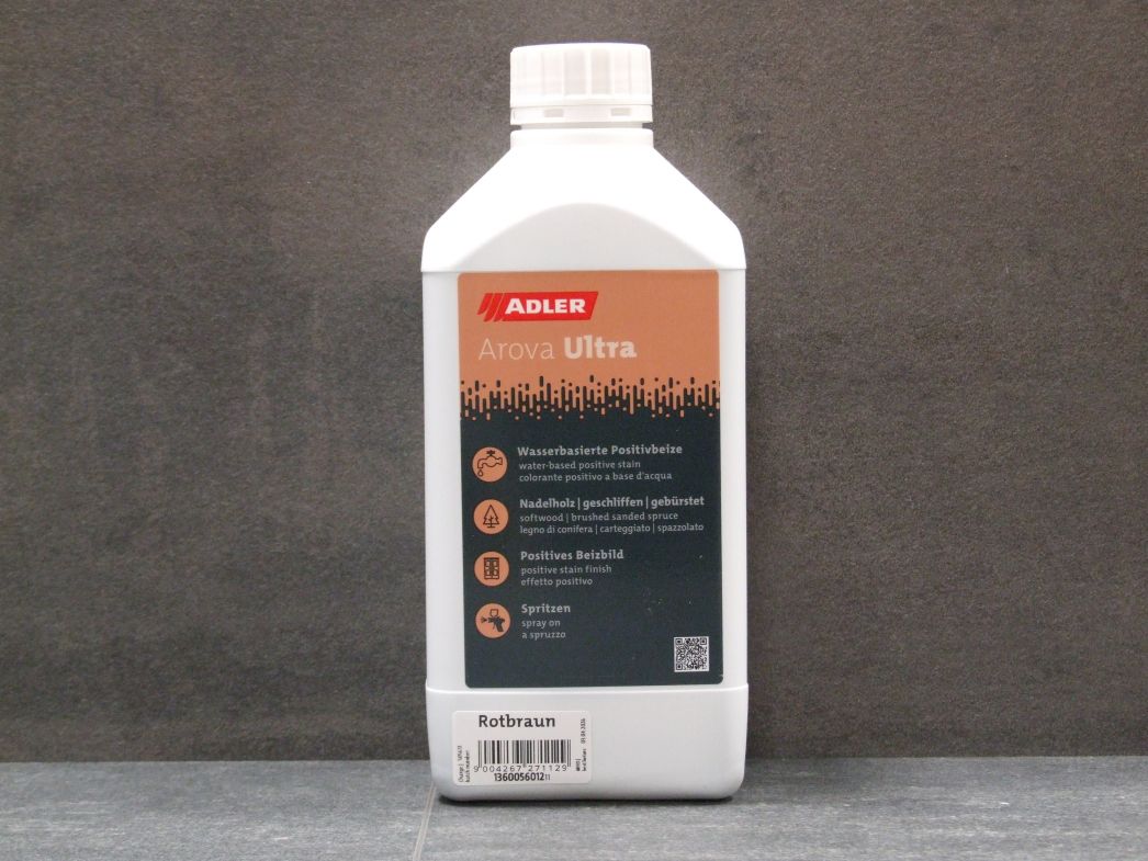 Adler Arova Ultra Positivbeize, Farbton Rotbraun,    

1 l-Gebinde 136005601211

