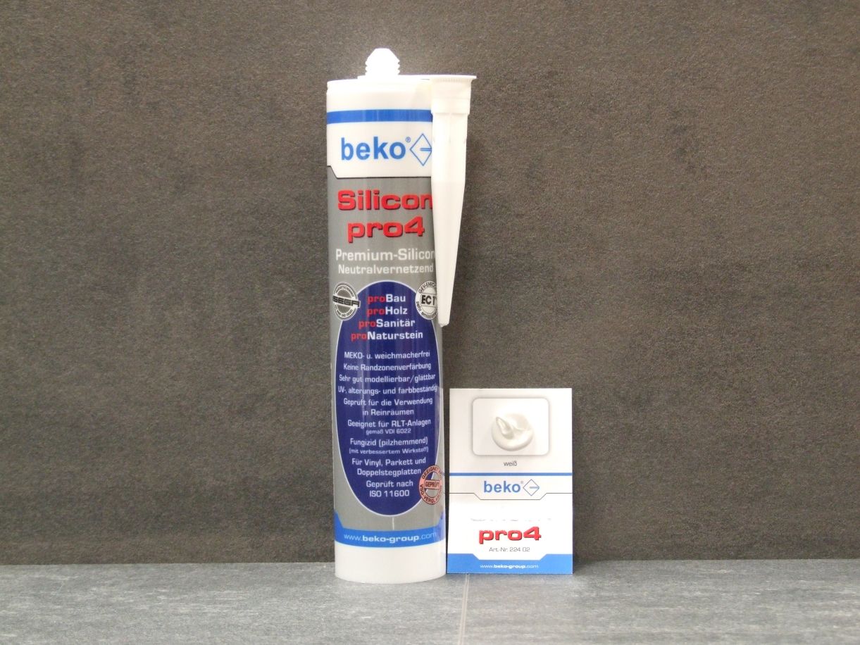 Silicon pro4 Premium neutralvernetzende 

Dichtmasse, Farbe weiß, 310ml, 224 02

