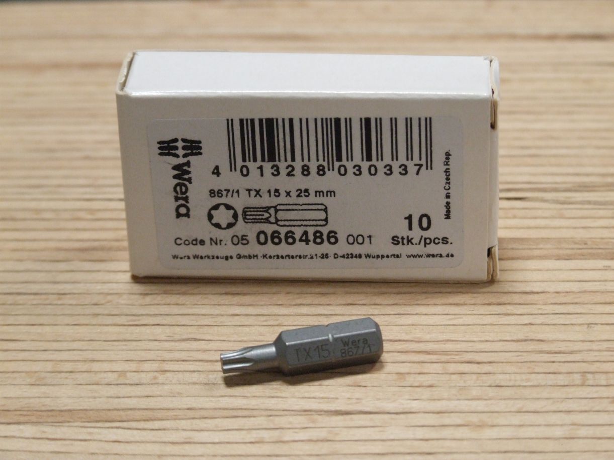 Torx Bits 867/1 Zähhart, TX 15x25 mm, 066486

