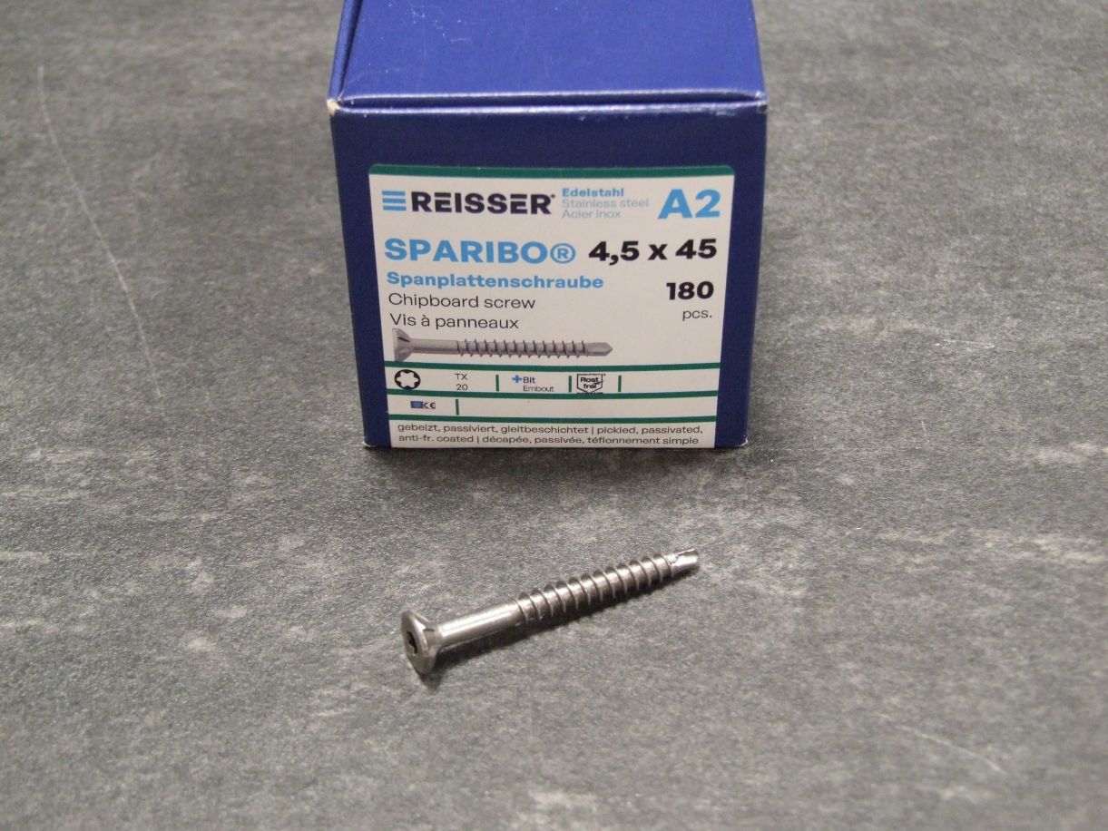 SPARIBO Bohrschraube 4,5x45 mm, 

Edelstahl A2, VE= 180 St. 462853

