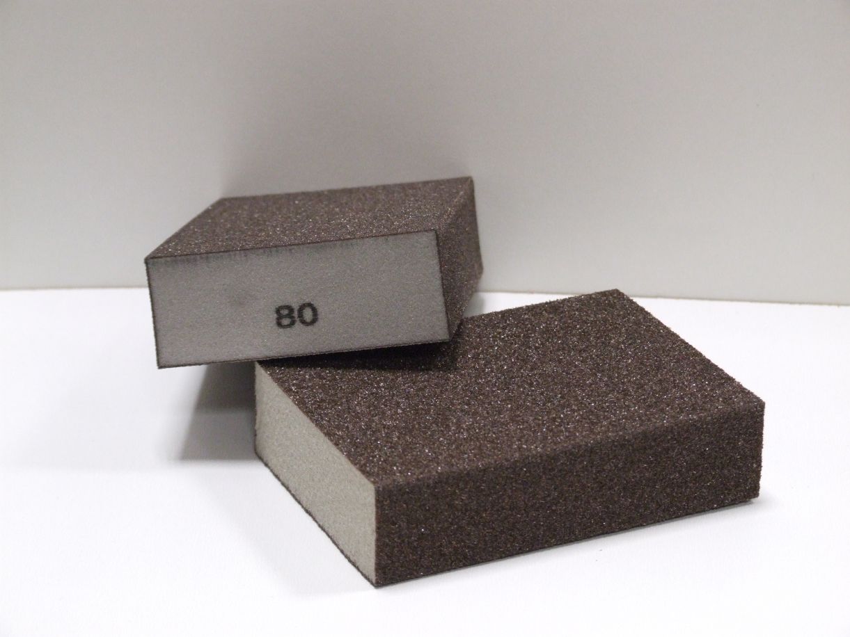 Schleifschwamm 100x67x27 mm, 

Körnung P80; 548408

