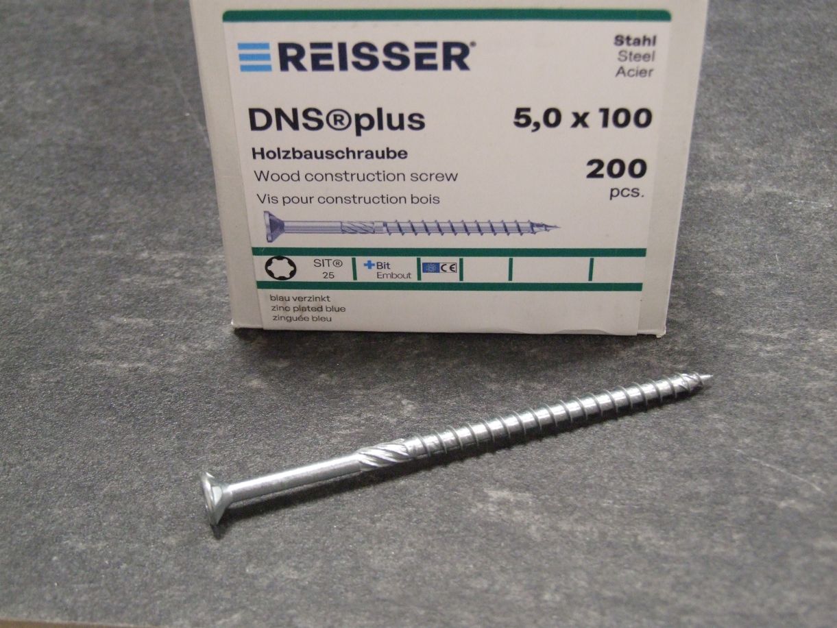 DNS plus Spanplattenschraube 5x100 mm, TG

TX20, blau passiviert, 200 St./Großpak., 456432 

