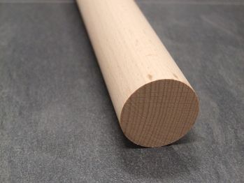 Handlauf Ø 40 mm, Buche roh, Enden gerade gesägt, ohne Dübelbohrung, L=2,00 m

