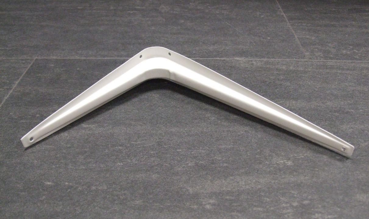 Konsole 185x245x43 mm, Stahl weiß beschichtet, 

Tragkraft 17,5 kg, 

