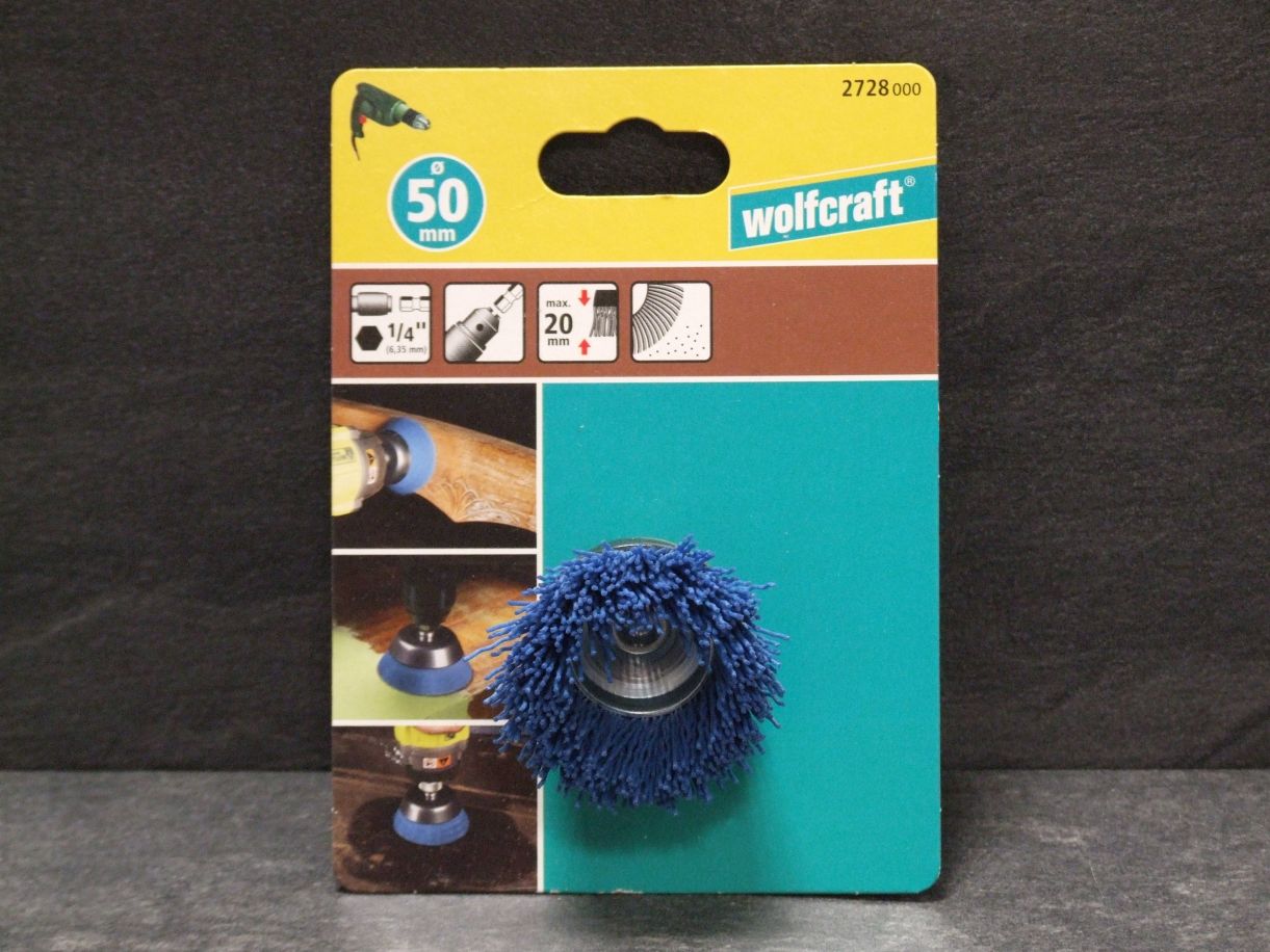 wolfcraft Nylon-Topfbürste 50 mm Ø, soft, 

2728000

